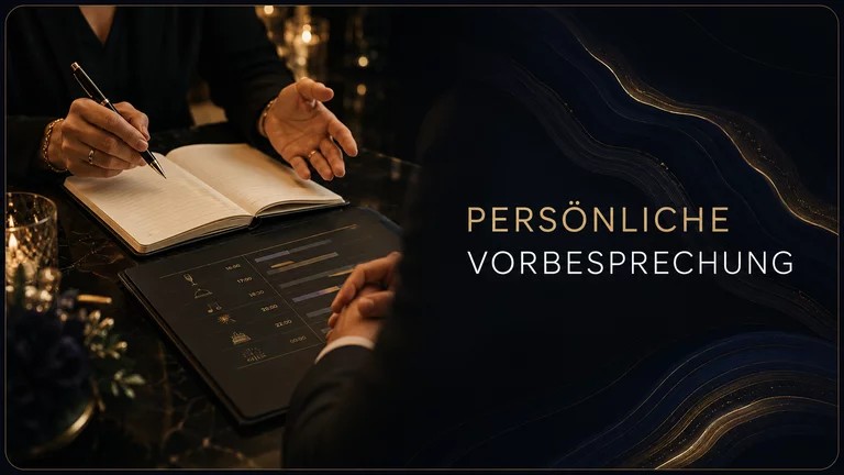 Persönliche Vorbesprechung für jedes Event